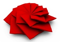 Rita Botelho Geometric Fabric Flowers